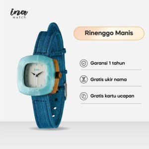 INA Watch Jam Tangan Kayu Seri Rinenggo Manis Blue