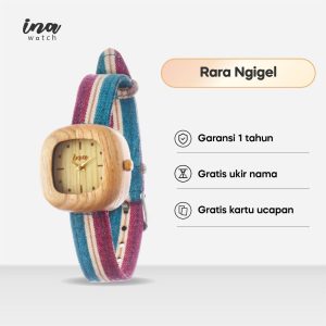 INA Watch Jam Tangan Kayu Seri Rara Ngigel Kayu Sungkai