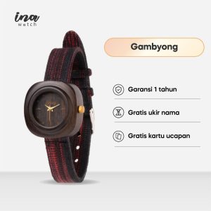 INA Watch Jam Tangan Kayu Sonokeling Seri Gambyong