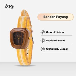 INA Watch Jam Tangan Kayu Jati Seri Bondan Payung