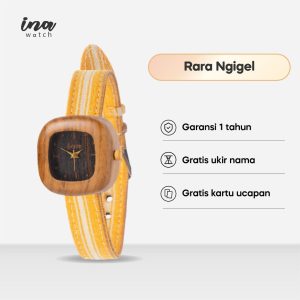 INA Watch Jam Tangan Kayu Jati Seri Rara Ngigel