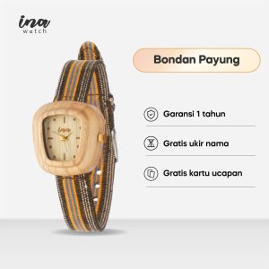 INA Watch Jam Tangan Kayu Sungkai Seri Bondan Payung