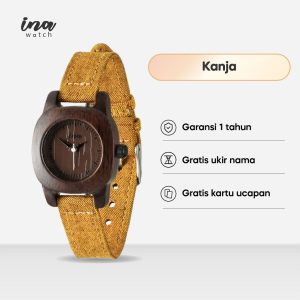 INA Watch Jam Tangan Kayu Seri Kanja Sonokeling Dial Dark