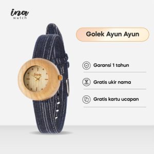 INA Watch Jam Tangan Kayu Sungkai Seri Golek Ayun-Ayun