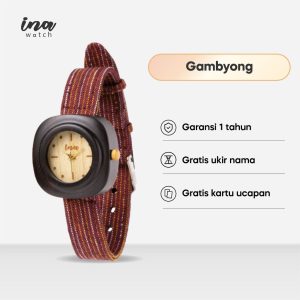INA Watch Jam Tangan Kayu Sonokeling Seri Gambyong