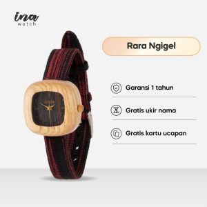 INA Watch Jam Tangan Kayu Sungkai Seri Rara Ngigel