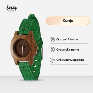 INA Watch Jam Tangan Kayu Seri Kanja Jati Dial Dark