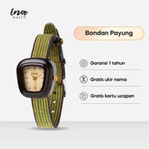 INA Watch Jam Tangan Kayu Sonokeling Seri Bondan Payung