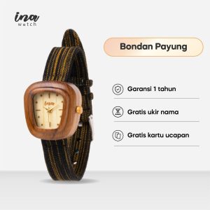 INA Watch Jam Tangan Kayu Jati Seri Bondan Payung