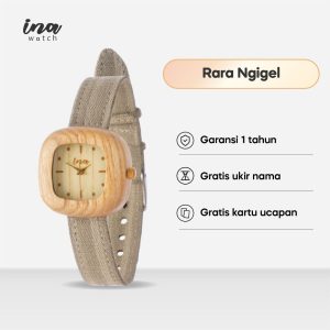 INA Watch Jam Tangan Kayu Sungkai Seri Rara Ngigel
