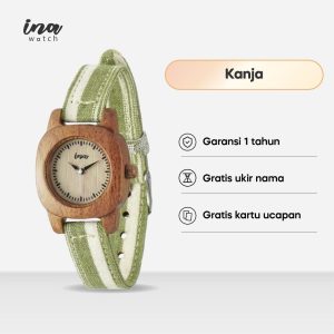 INA Watch Jam Tangan Kayu Seri Kanja Jati Dial Light