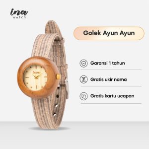 INA Watch Jam Tangan Kayu Jati Seri Golek Ayun-Ayun
