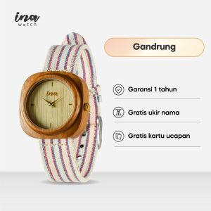 INA Watch Jam Tangan Kayu Jati Seri Gandrung